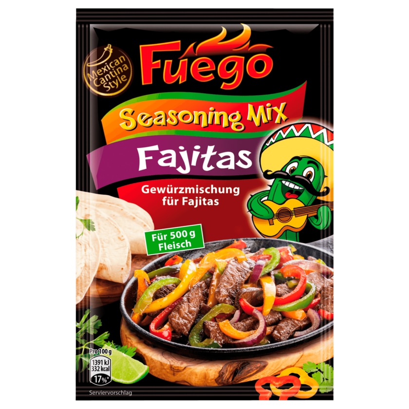 Fuego Seasoning Mix Gewürzmischung für Fajitas 35g